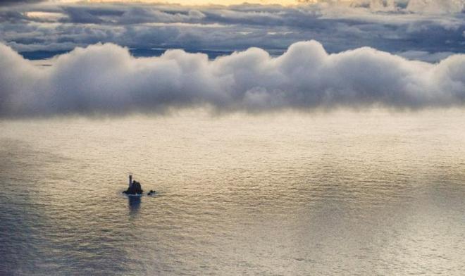 The famed Fastnet Rock off southwest Ireland ©  Rolex/ Kurt Arrigo http://www.regattanews.com